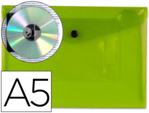 Bolsa porta documentos liderpapel com mola din a5 verde , Liderpapel , 28982 , 4710581343538